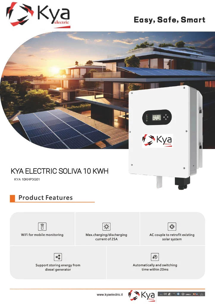 Inverter Ibrido 10kW KYA Electric Soliva 10KHP3G0