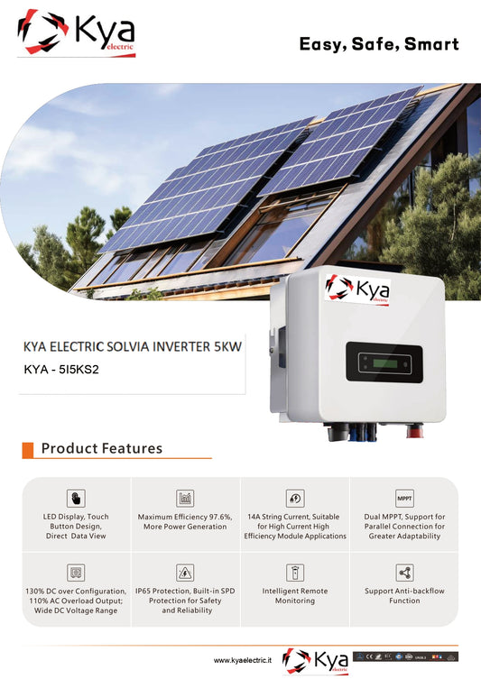 KYA ELECTRIC SOLVIA INVERTER 5KW (Ibrido)